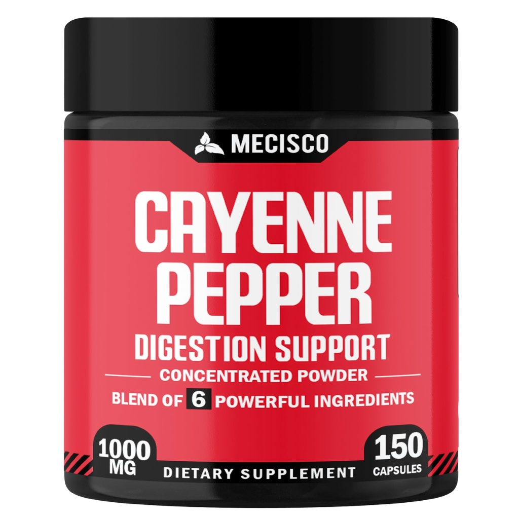 Κάψουλες πιπεριού Cayenne με ρίζα πιπεριού, ρίζα τεύτλων και μαύρο πιπέρι και περισσότερα - 150 κάψουλες - 6in1