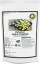 R V Essential Organic Amla Powder 100gm/ 3.53oz/ 0.22lb- Emblica Officinalis Amla Fruit Powder for Hair USDA Organic Certified Ayurvedic Herbal Supplement in Resealable and Reuseable Zip Lock Pouch