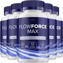 (5 Pack) FlowForce Max Supplement Advanced Energy, Supplement for Men, Flow Force Control Supplements Flowforce Max for Men Health, FlowForce Reviews (300 Capsules)
