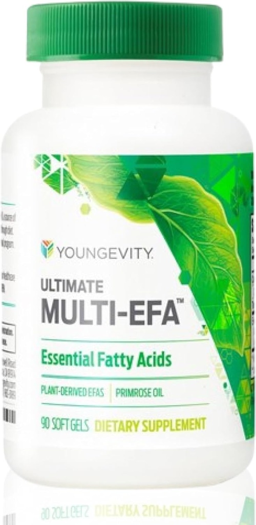 Youngevity Ultimate Multi-EFATM - Συμπλήρωμα EFA με βάση το φυτό - Όχι Ψάρια - Μικρό Softgel για ενήλικες και παιδιά, Απογευματινό Primrose - 90 Softgels (Pack of 1)