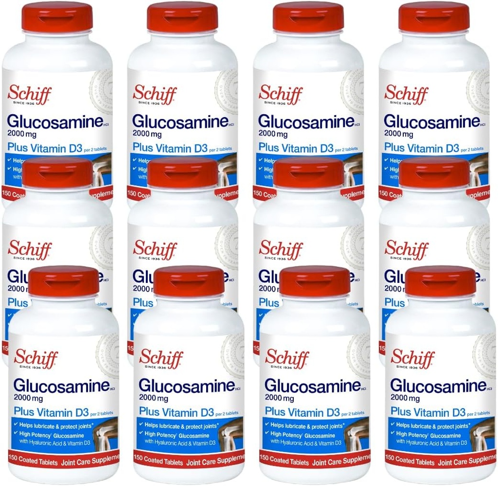 Glucosamine Schiff 2000mg με Υαλουρονικό Οξύ, 150 ct (πακέτο των 12)