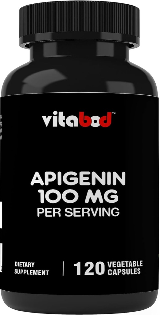 Apigenin 100mg per Serving - 120 κάψουλες λαχανικών - Ακατέργαστο εκχύλισμα φυτών από το λουλούδι χαμομήλι - Μη Συνηθισμένη διαμόρφωση – Ενεργά βιοφλαβονοειδή & Αντιοξειδωτικά
