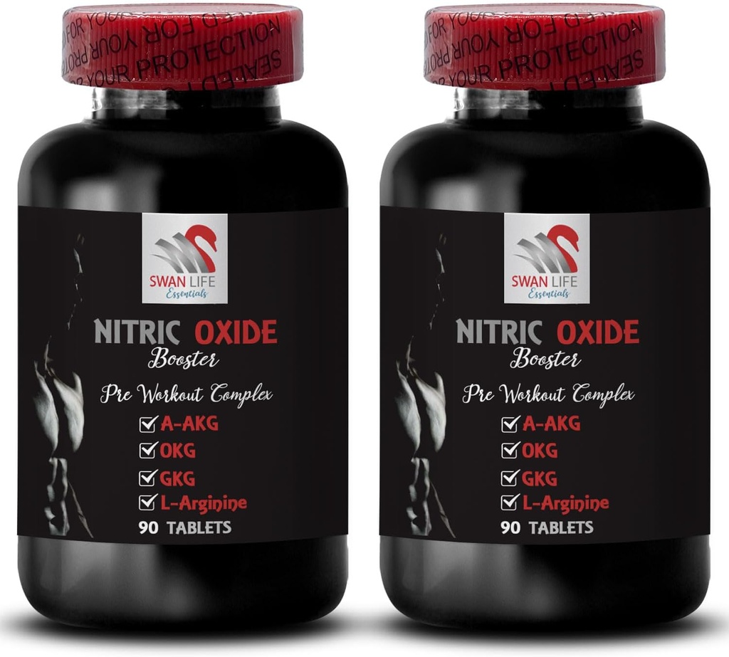 Α-κετογλουταρικό ασβέστιο - NITRIC OXIDE HOORTER - σκόνη νιτρικού οξειδίου L-αργινίνη, αντλία μυών, Εκπαίδευση αντοχής, δύναμη άσκησης, Αθλητική ώθηση, συμπλήρωμα GKG 2 Φιάλη 180 δισκία