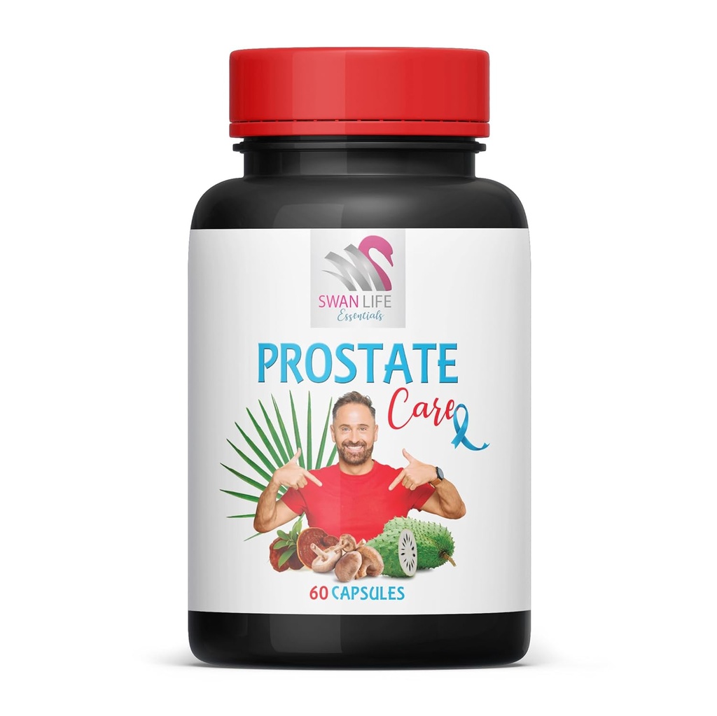 Prostate υποστήριξη είδε Palmetto συμπλήρωμα - Stinging Nattle Leaf, πριόνι Palmetto, κόκκινο σμέουρο, Graviola, πράσινο φύλλο τσαγιού, Reishi Mushroom, 1 φιάλη 60 κάψουλες