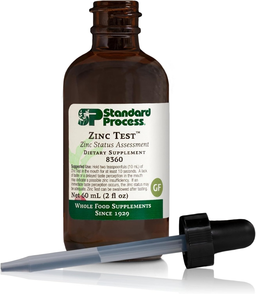 Standard Process Zinc Test - Noninvasive Status Assessment - Excellent Source of Zinc - 2 fl oz