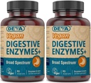 Deva Vegan Vitamins Digestive Enzymes Plus Supplement - Μια Μοναδική Μείξη Ένζυμα & Βότανα - 90 Κάψουλες (Pack of 2) Πακέτο Μπορεί να Βάρυ