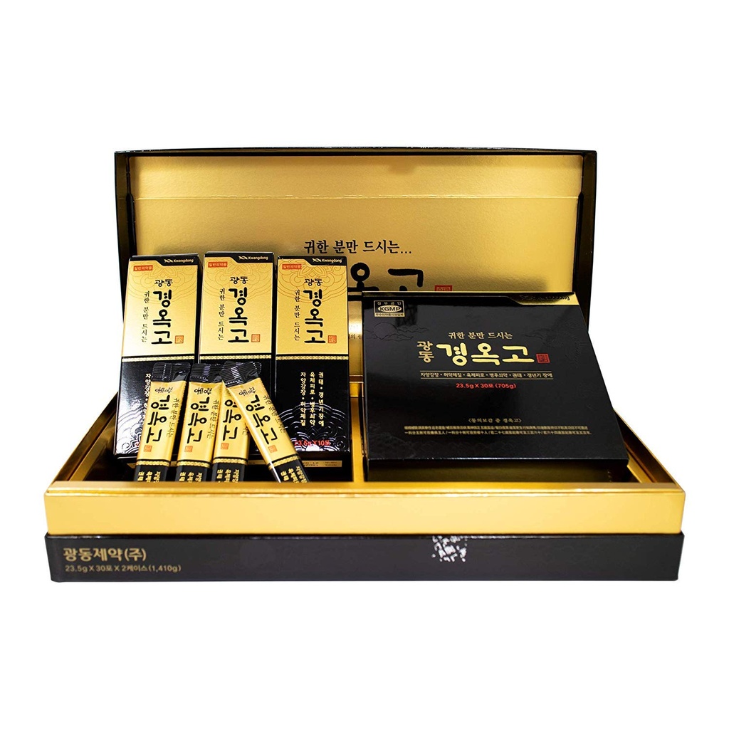 Kwang-Dong Kyung-Ok-Go Korean Nutritious Ginseng Tonic Individual Stick Pouches Gift Set (23.5g x 60 Stick Pouches) [광동제약 경옥고]