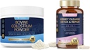 Totaria 120 Counts Kidney Cleanse Detox & Repair Caps + Bovine Colostrum Supplement Powder