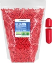 XPRS Nutra Μέγεθος 0 Κενές κάψουλες - 5000 Count Empty Gelatin Κάψουλες - Χάπια DIY Καψάκιο Γέμισμα - Αγνά χάπια Bovine Gel Caps για Do-It-Yourself Συμπληρώματα (κόκκινο)