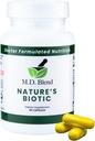 Biotic - Expert Formated Supplement - Ανοσοποιητικές λειτουργίες & ευεξία του συστήματος - Βασικές Βιταμίνες & Ορυκτά - Ισχυρή Βερβερίνη, Ρίγανη, Σκόρδο, Μαγνήσιο, Ψευδάργυρος - 90 κάψουλες