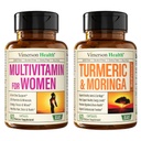 Vimerson Υγεία των γυναικών πολυβιταμίνη & Turmeric Moringa συμπλήρωμα για την ανοσοποιητική υποστήριξη, ενέργεια, Mood, μαλλιά, δέρμα, νύχια, αρθρώσεις και πέψη.