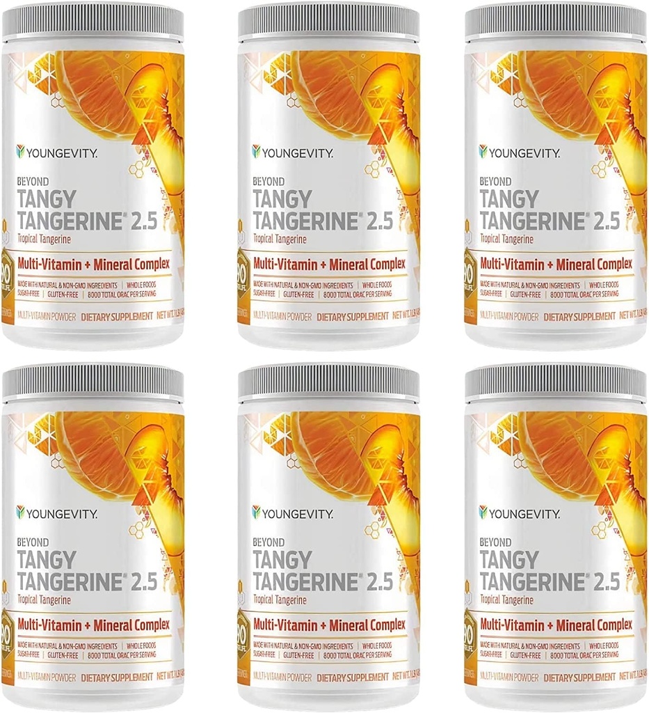 Youngevity Beyond Tangy Tangerine 2,5 Tropical Tangerine Ultimate Multi-Vitamin & Mineral Complex - Made with Natural & Whole Foods 