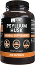 PURE ORIGINAL INGREDIENTS Psyllium Husk (365 Capsules) No Magnesium Or Rice Fillers, Always Pure, Lab Verified