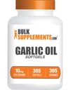 BulkSupplements.com Σκόρδο λάδι Softgels - Aged συμπλήρωμα σκόρδο, Odorless - Χωρίς γλουτένη, 1 Softgel ανά υπηρεσία (10mg), 365 Count (πακέτο του 1)