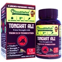 Extra Strength Tongkat Ali with Tribulus Terrestris. Powerful (100:1) Longjack/Tongkat Ali Extract. 120 Veg Capsules Tongkat Ali for Men.All Natural, Non-GMO,Vegan, No Stearate, No Rice Powder