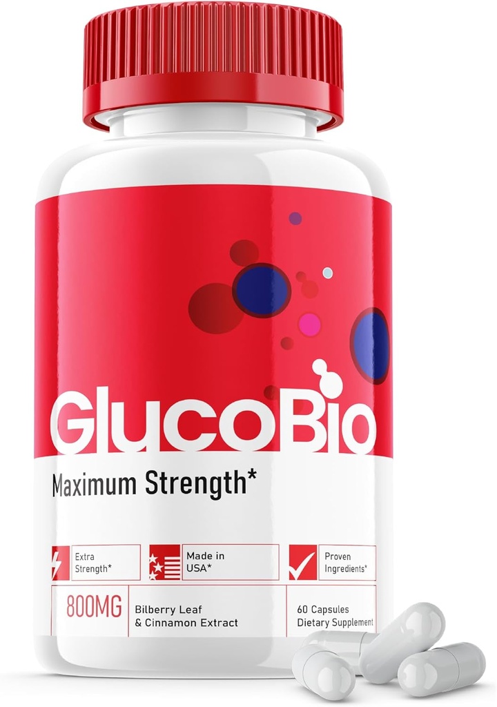 Glucobio κάψουλες - Επίσημη Φόρμουλα - Gluco Bio συμπλήρωμα υποστήριξης χάπια βιταμίνης, Glucobio Υγεία και ευεξία κάψουλες μέγιστη δύναμη, Glucobio, Gluco Bio χάπια προηγμένη υποστήριξη (60 κάψουλες)