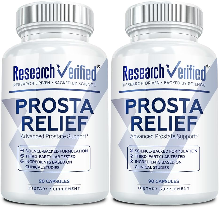 Έρευνα Επαληθευμένο® Prosta Relief - Saw Palmetto και Bioperine® - Prostate Health; Bladder & Urinary Health, Drive and Performance; Pure Natural, 90 Κάψουλες (Pack of 2)