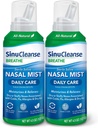 SinuCleanse Daily Care Sterile Saline Nasal Spray, Ultra Fine Mist, Instantly Moisturizes & Relieves Everyday Nasal Congestion Due to Colds & Dry Air, 4.5 Oz (2 Pack), Made in USA