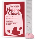 Unichi Saffronia Happy Chews, Saffron συμπλήρωμα για την υποστήριξη ισορροπίας Mood και τη μείωση του στρες, Γεύσεις Elderberry, 60 δισκία