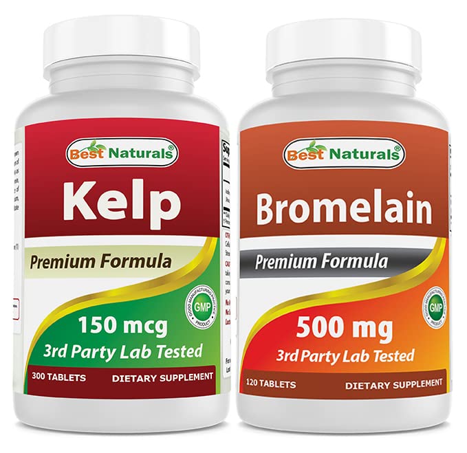 Kelp Supplement 150 Mcg & Bromelain 500 mg