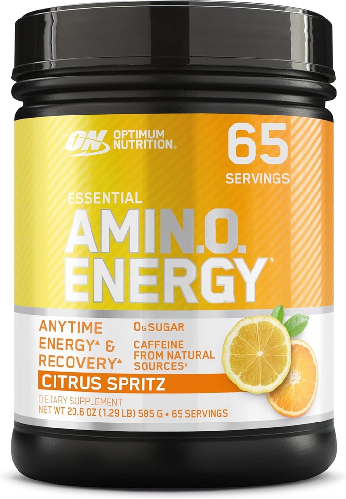Optimum Nutrition New Flavor Amino Energy - Pre Workout with Green Tea, BCAA, Amino Acids, Keto Friendly, Green Coffee Extract, Energy Powder - Citrus Spritz, 65 Servings (Packaging May Vary)