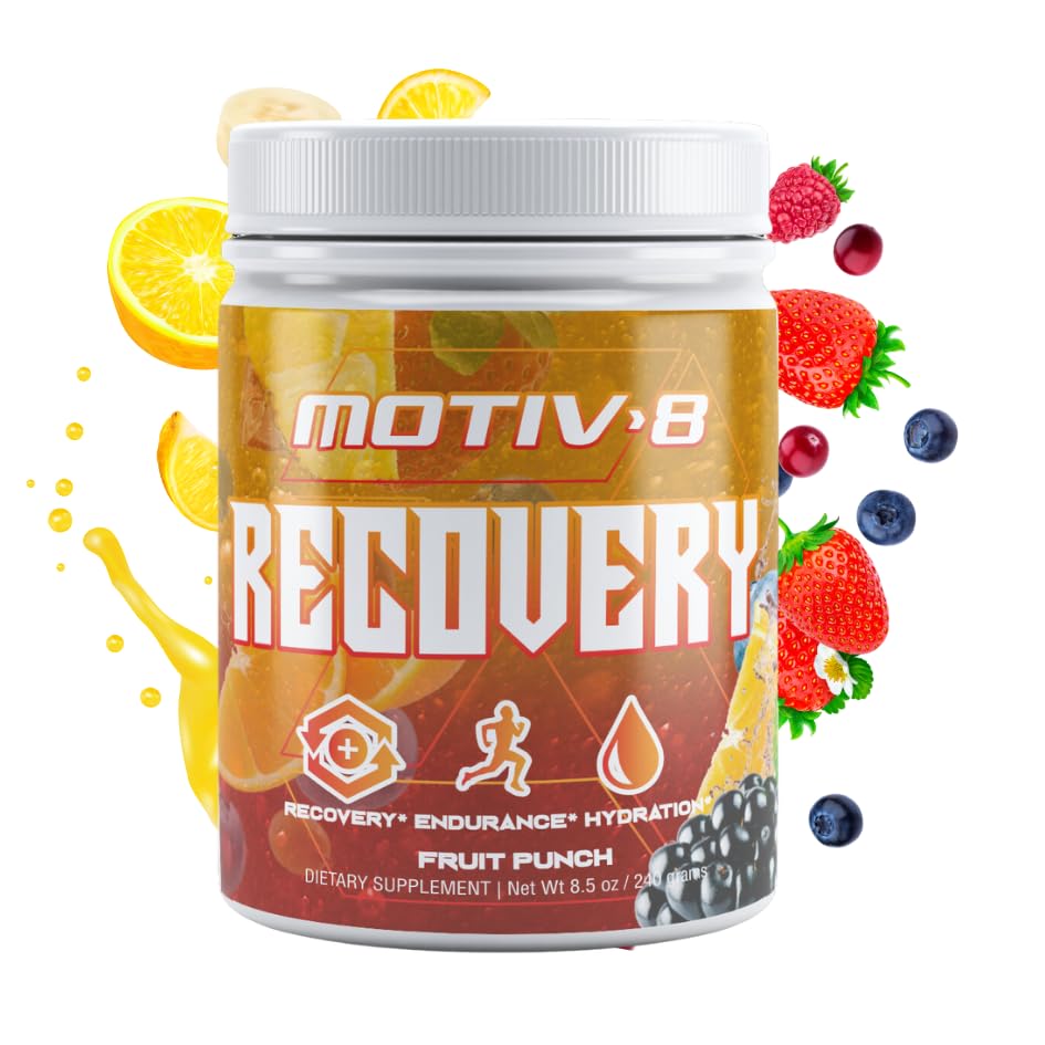Motiv-8 Ανάκτηση ενυδάτωσης και αποκατάστασης, Ηλεκτρολυτικό ποτό αποκατάστασης, Αυξημένη αντοχή, Βελτιώνει την ανάκτηση, Ζάχαρη χωρίς (60 εξυπηρετούν, Punch φρούτων)