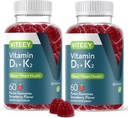 VITEEY Βιταμίνη D3 K2 Gummies - 1000 IU Βιταμίνη D3 και K2 100mcg - Υγεία των οστών και της καρδιάς για ενήλικες και εφήβους - Χορτοφαγικά, Χωρίς ζελατίνη, Χωρίς ΓΤΟ - Νόστιμο Μασώμενο D3K2 Βιταμίνες Φράουλα Γεύση Gummy