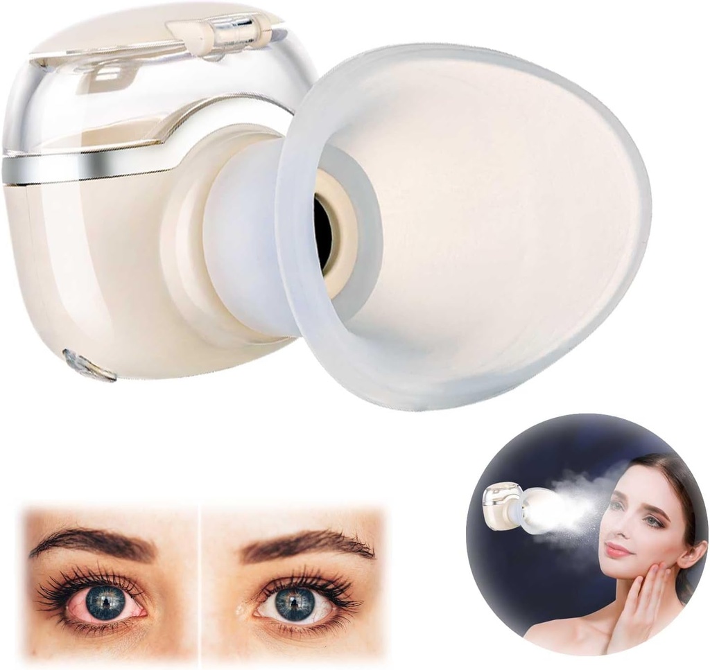 Portable Facial Steam Sprayer, Heated Mist for Dry Eye Relief, Moisturizing Mini Soothing Steamer for Eye Fatigue, Stye, and Facial Dryness 10ml