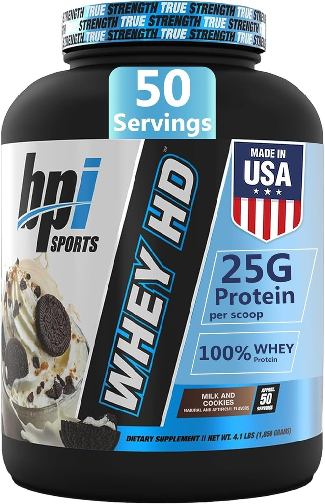BPI Sports Whey HD Ultra Premium Protein Powder Isolate 