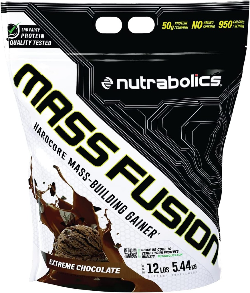 Nutrabolics Μαζική Σύντηξη (Extreme Chocolate, 12 Ib (29 Services))