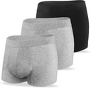 Ακράτεια Εσώρουχα Εσώρουχα για άνδρες Διαρροή απόδειξη υψηλής απορροής 2.3 oz Έλεγχος της ουροδόχου κύστης Προστασία Boxer Σύντομη επαναχρησιμοποίηση 3 Pack (1 Black-2 Light Gray, M)