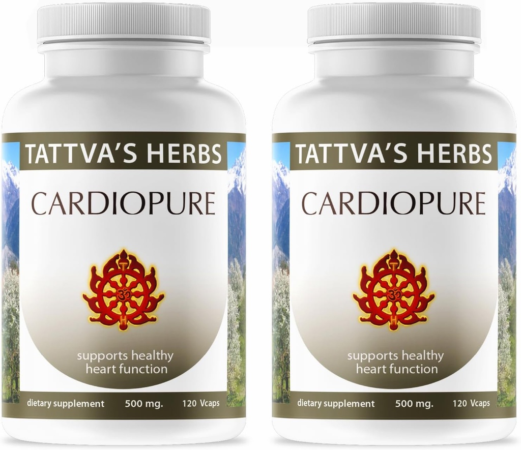 Cardiopure Herbal Ayurvedic Συμπληρώματα Χορτοφαγικών Καψών, Ashwagandha, Rauwolfia, & Arjuna Full Spectrum Co2 Extracts, Veggie Κάψουλες, 240 Count, 25 Χρόνια Premium Service