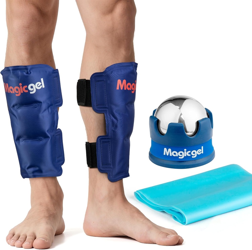 Shin Splint Relief: Hot & Cold Packs, Cryoball & Stretch Bands for Shin Splints 