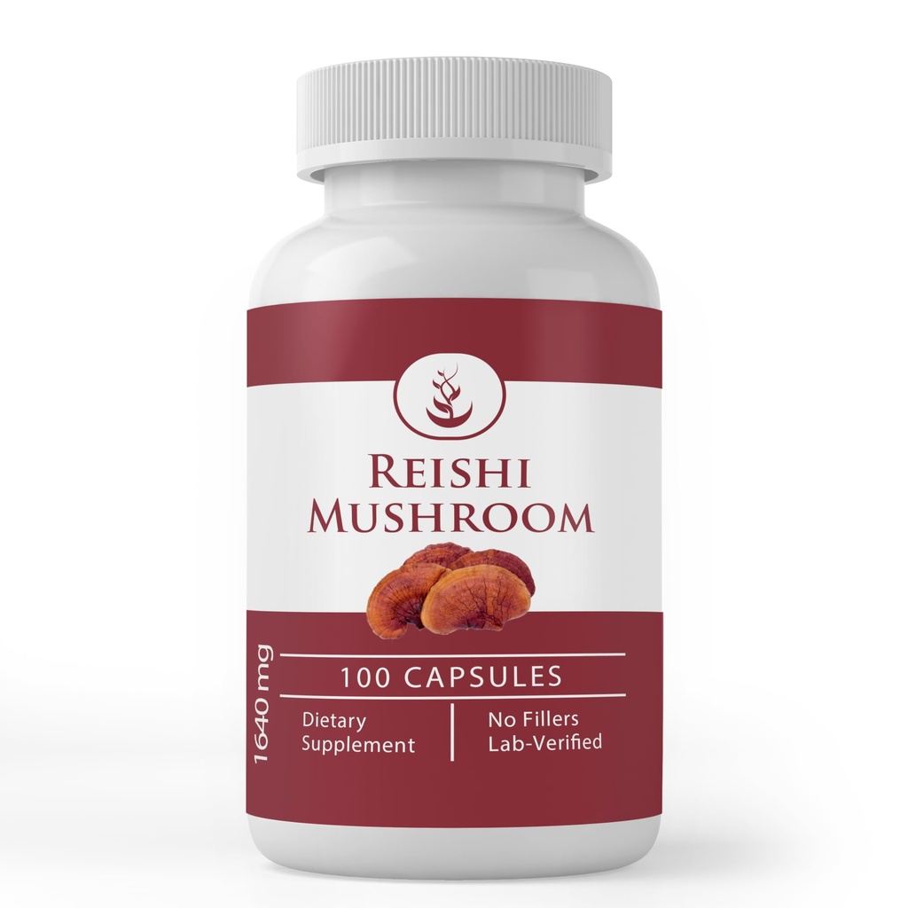 Αμιγώς πρωτότυπα συστατικά Reishi Mushroom, (100 κάψουλες) Πάντα καθαρό, χωρίς πρόσθετα ή πληρωτικά, Εργαστήριο Επαληθευμένο