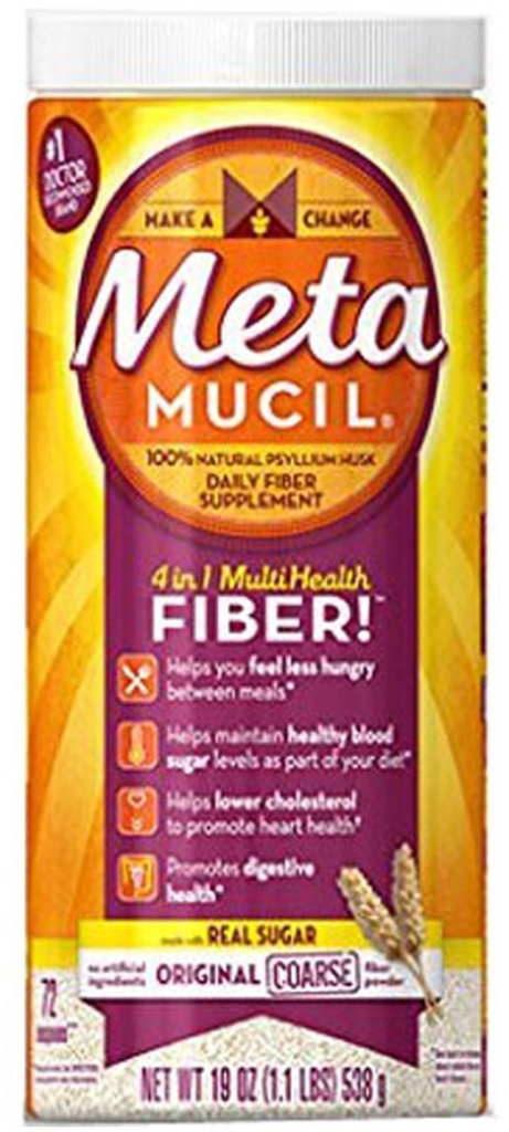 Metamucil Coarse αρχική υφή χωρίς γεύση Ίνες 19 ουγγιές