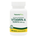 NaturesPlus Vitamin A (Palmitate) - 10. 000 eu - Υγιεινό δέρμα, μάτια, όραση & ανοσοποιητικό σύστημα - Διαλυτό νερού για μέγιστη απορρόφηση - 90 χορτοφαγικά δισκία (90 μερίδες)