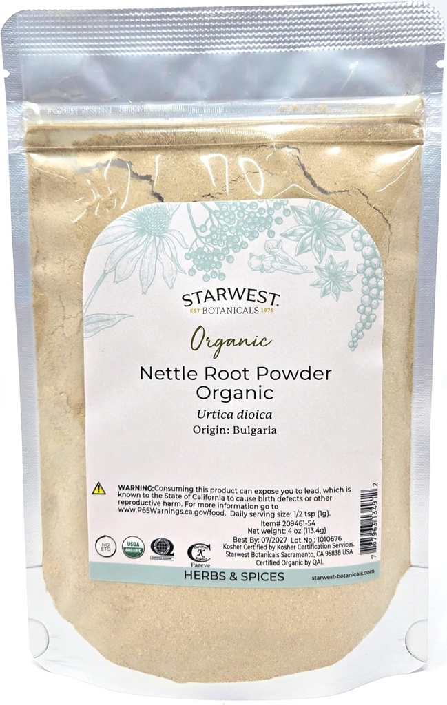 Starwest Botanicals Organic Nettle Root Powder 4 oz