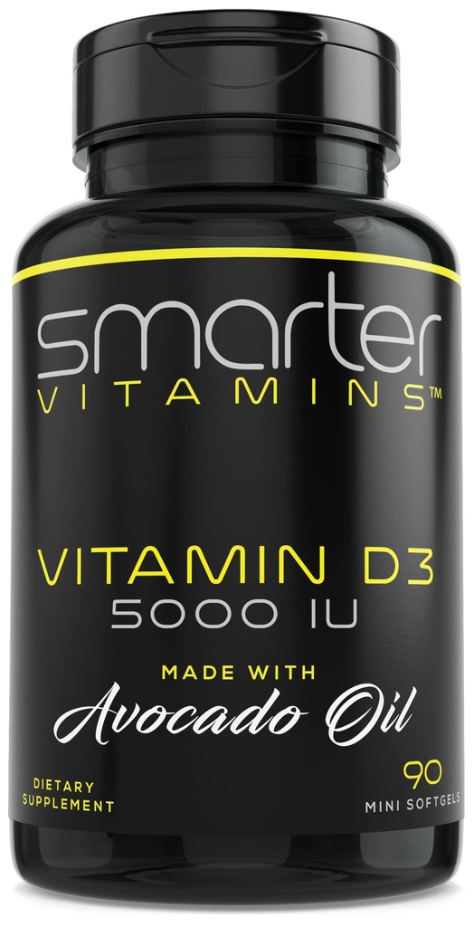 Έξυπνη βιταμίνη D3 5000 IU σε λάδι Avocado 125mcg - 90 Mini Softgels
