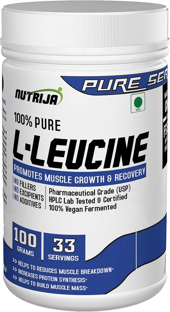 L-Leucine - 100grams |100% Pure & USP Grade - Ideal Intra Workout Supplement