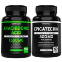 Arachidonic Acid (150 κάψουλες) - Μύες και δύναμη συμπλήρωμα για τη μυϊκή μάζα & ανάκτηση για άνδρες & γυναίκες και εκχύλισμα Epicatechin (60 κάψουλες) Υποστηρίζει Lean μυϊκή αντλία & κέρδη - μη GMO & Vegan