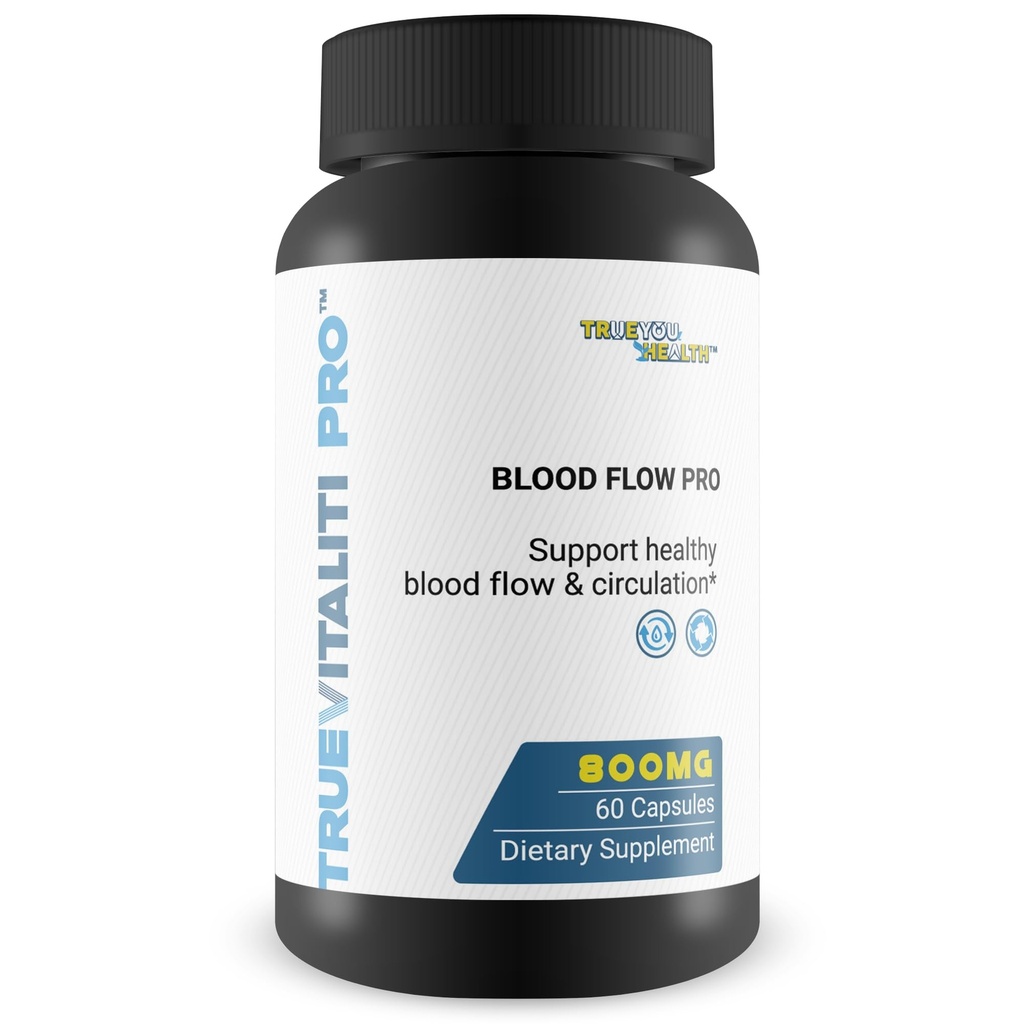 True Vitaliti Pro Blood Flow Pro L-Arginine - Our Best Circulation Supplement for True Vitality Male Blood Flow & Circulation Health - L-Arginine Mens Circulation Supplement - Help Blood Flow