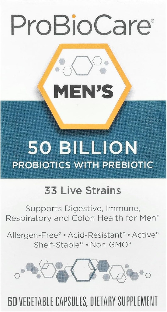 Probiotic για τους άνδρες - 50 δισεκατομμύρια CFUs, υποστηρίζει Digestive υγεία και την έντερα ισορροπία χλωρίδας, προωθεί τη συνολική ευεξία, και ενισχύει την ανοσοποίηση λειτουργία (60 κάψουλες λαχανικών)
