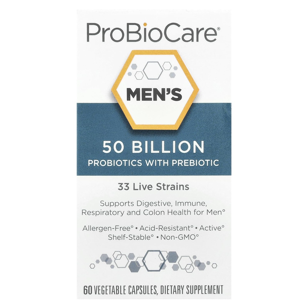Probiotic για τους άνδρες - 50 δισεκατομμύρια CFUs, υποστηρίζει Digestive υγεία και την έντερα ισορροπία χλωρίδας, προωθεί τη συνολική ευεξία, και ενισχύει την ανοσοποίηση λειτουργία (60 κάψουλες λαχανικών)