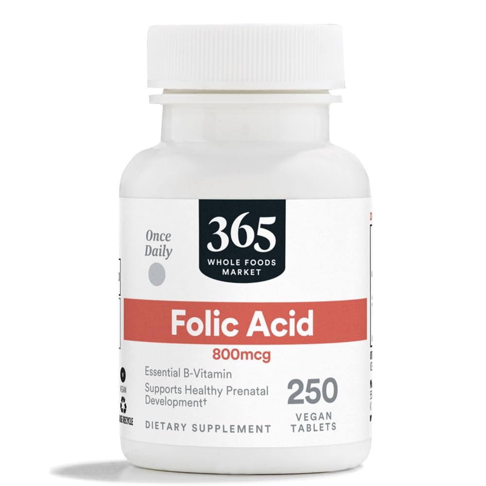 365 από το Whole Foods Market, Folic Acid 800mcg, Vegan, 250 Tablets