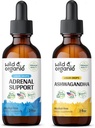 Άγρια & οργανική επινεφρική στήριξη Βάμμα 2 fl oz & Ashwagandha Βάμμα 2 fl oz