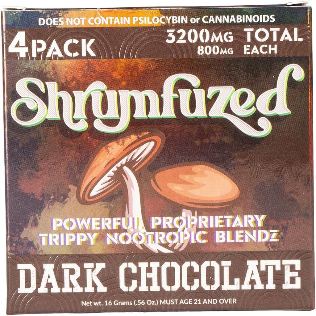 Ιδιοκτήτης Nootropic Gummy 3200mg - Lion's Mane, Reishi, Chaga, και Cordycep Nootropic Tripee Mushroom Blend (4, Dark Chocolate)