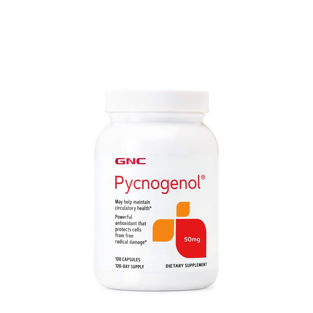 GNC Pycnogenol 50mg, Διατηρεί Κυκλοφορική Υγεία, 120 Κάψουλες