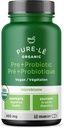 USDA Organic Prebiotic + Probiotic 60 Organicaps - Vegan Certified Organic Kosher Complete Daily Digestive Support. All Natural - Ultra Premium Digestive Dietary Supplement.