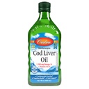 Carlson - Cod Liver Oil, 1100 mg Omega-3s, Wild-Caught Norwegian Arctic Cod-Liver Oil, Sustainablely Sourced Nordic Fish Oil Liquid, Unflaved, 500 ml (16,9 Fl Oz)