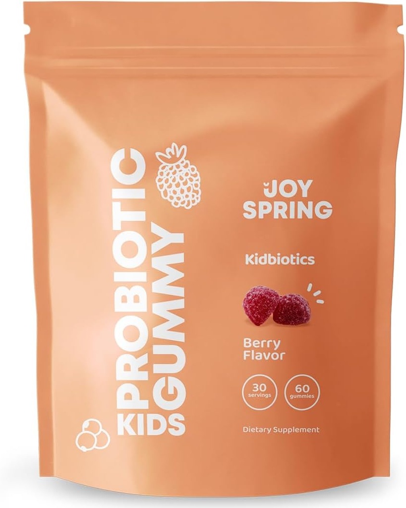 Παιδικά προβιοτικά Gummies- ανοσοποιητική υποστήριξη για τα παιδιά Probiotic Multi Enzyme, Digestive & Gut Comfort - Προβιοτικά και προβιοτικά Μασώμενα πολυβιταμίνη, φράουλα Γεύση - Βιολογικές, Vegan, 60 Gummy Βιταμίνες